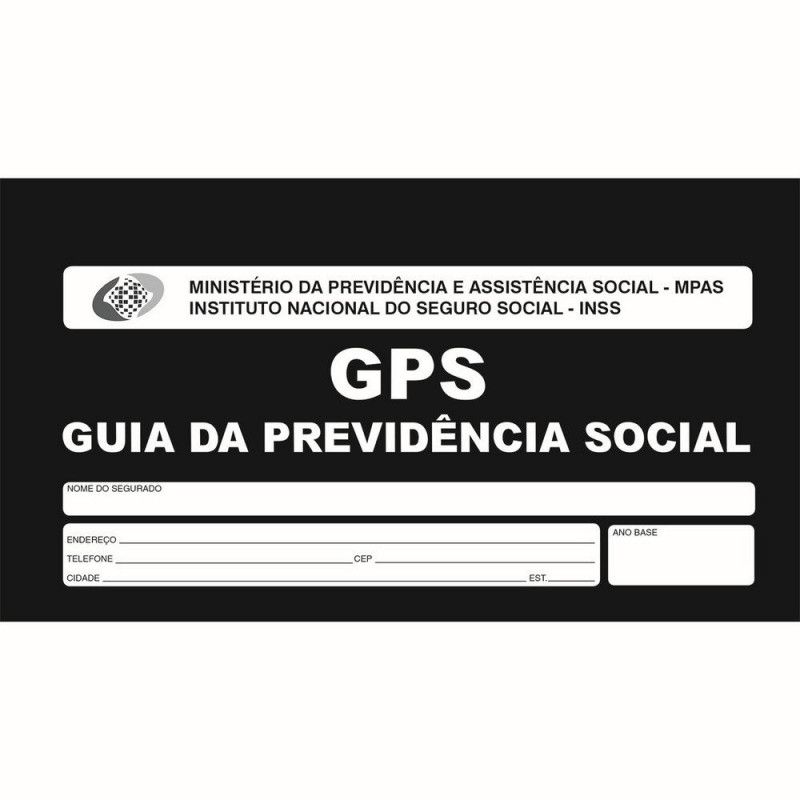BLOCO GPS GUIA PREVIDENCIA SOCIAL SAO DOMINGOS - REF. 6008 - 1 UNIDADE