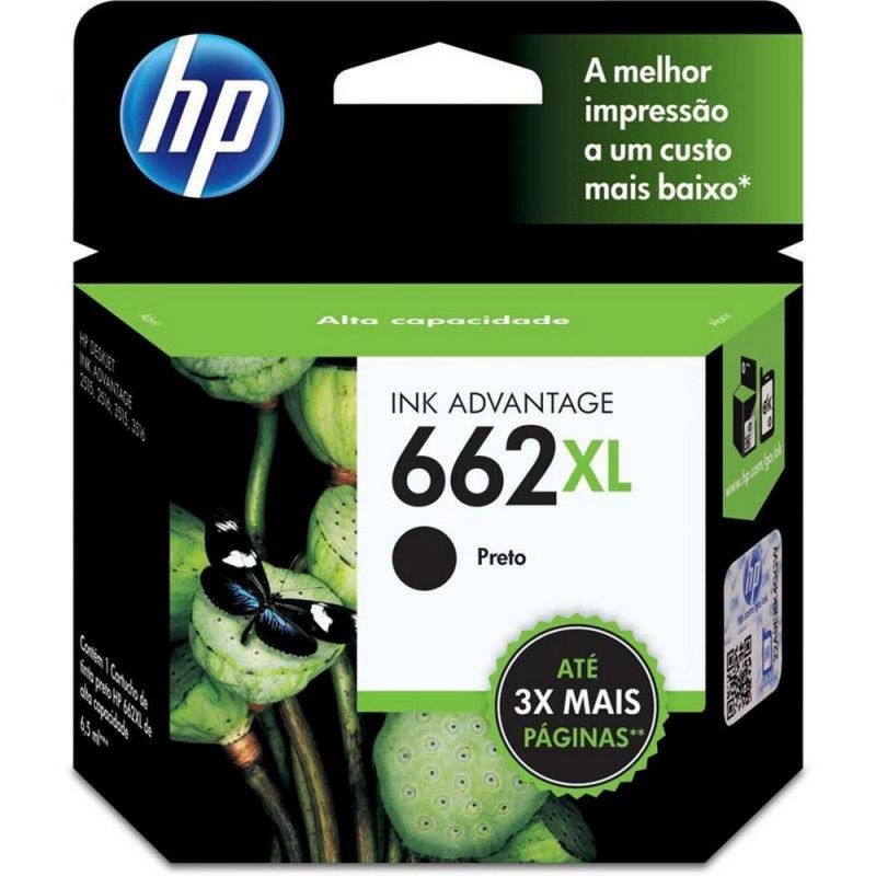 CARTUCHO HP 662XL 6,5ML BLACK - REF. 662XL - 1 UNIDADE