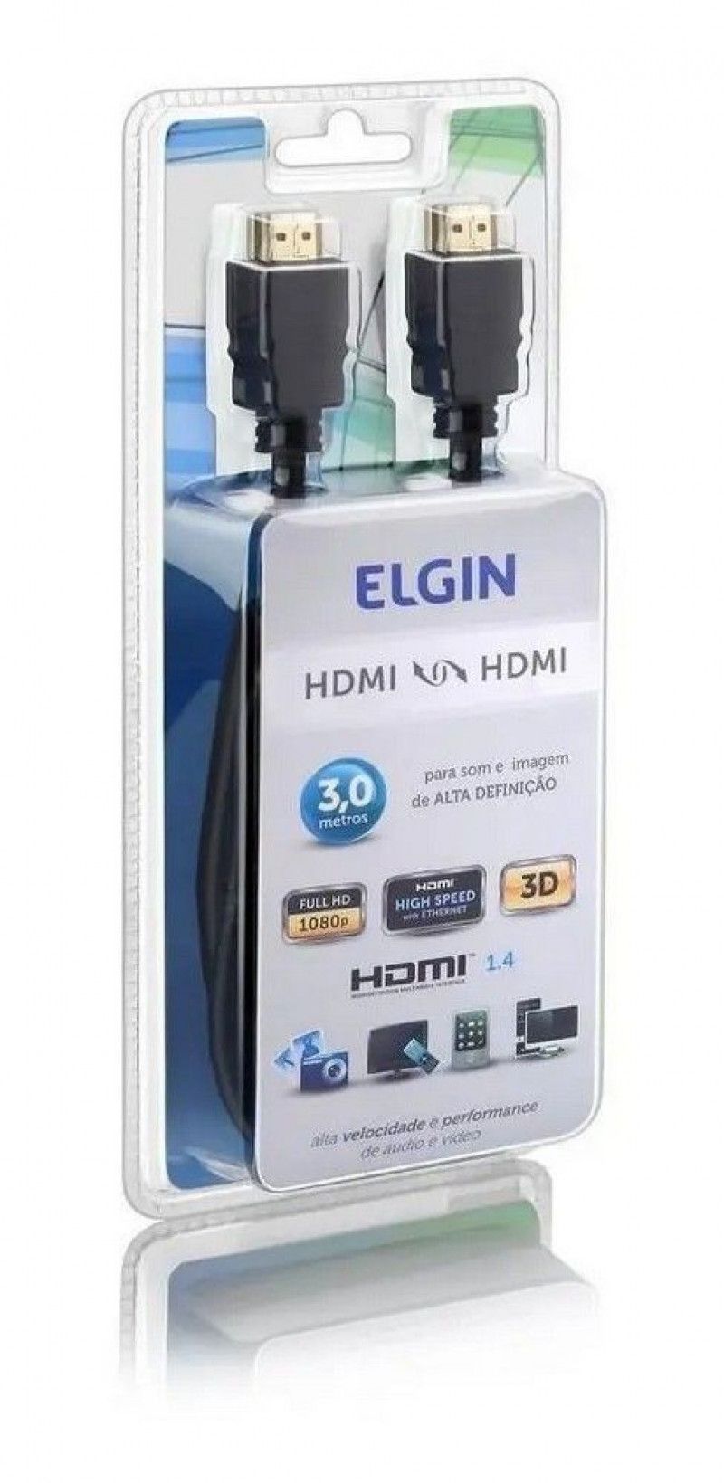 CABO HDMI 3 METROS ELGIN - 46RCHDMI03MT 1 UNIDADE