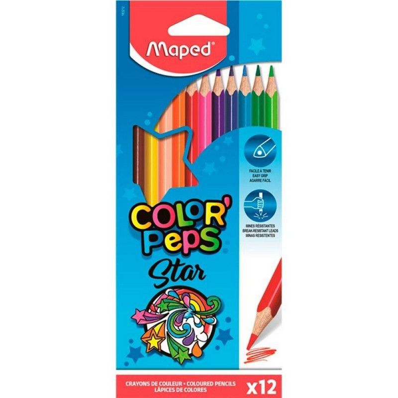 LAPIS 12 CORES COLORPEPS STAR MAPED - REF. 183212ZV - 1 UNIDADE